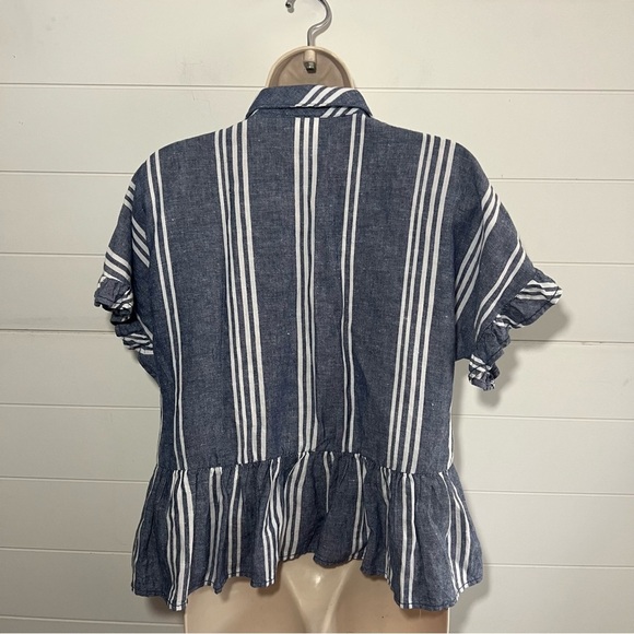 Maeve by Anthropologie Allison Flounced Buttondown - Picture 7 of 11